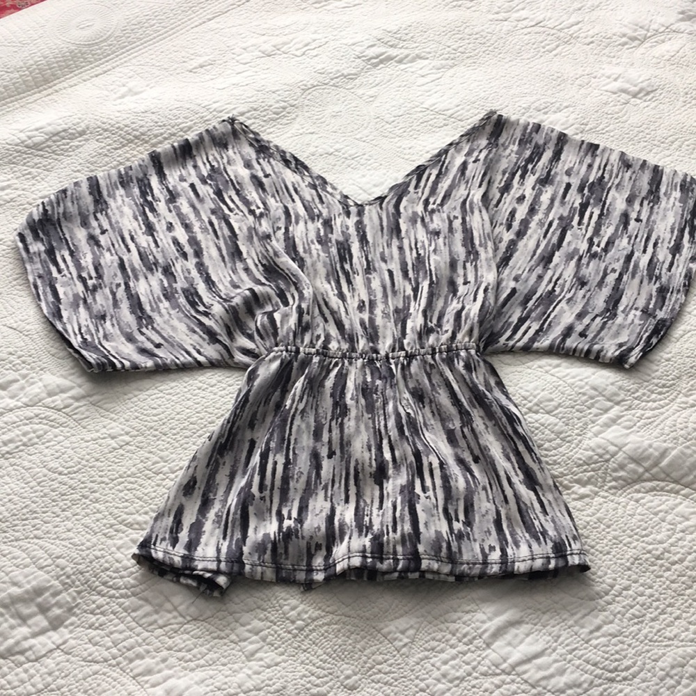 Verticals Black & White Striped Blouse